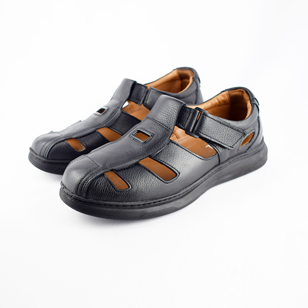 Sandale pour confort SM121-2 tabac cuir  Sandales homme Maroc